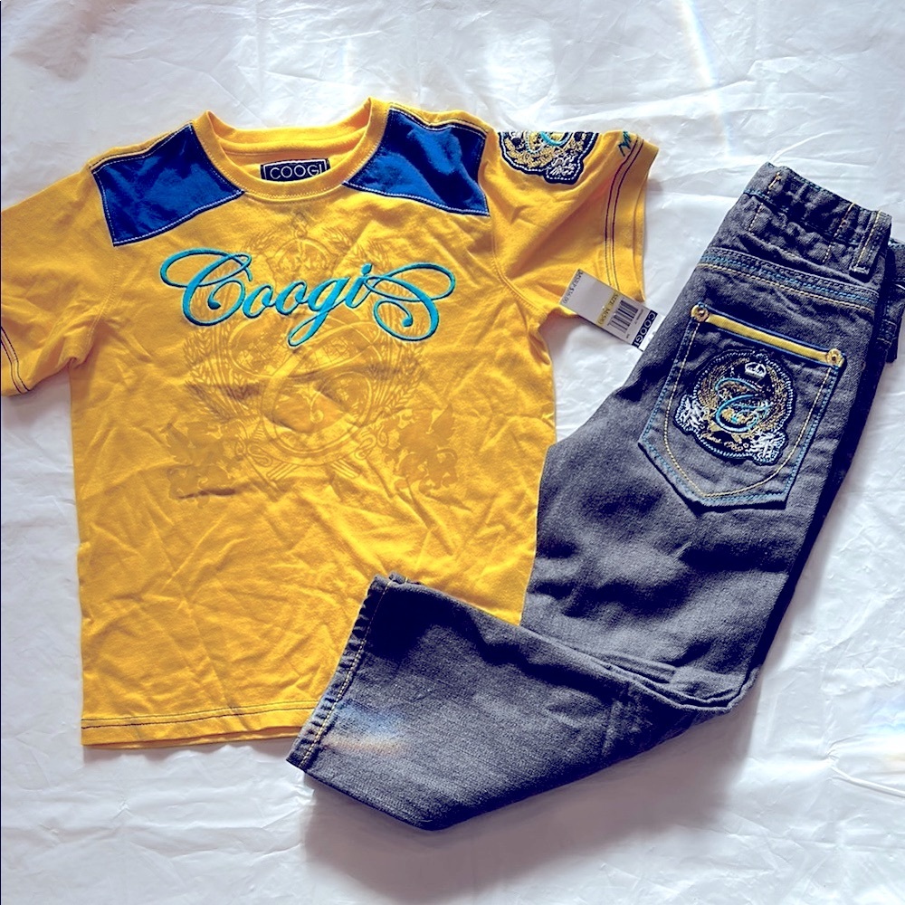 COOGI Kids Matching Set - Yellow and Blue NWT…